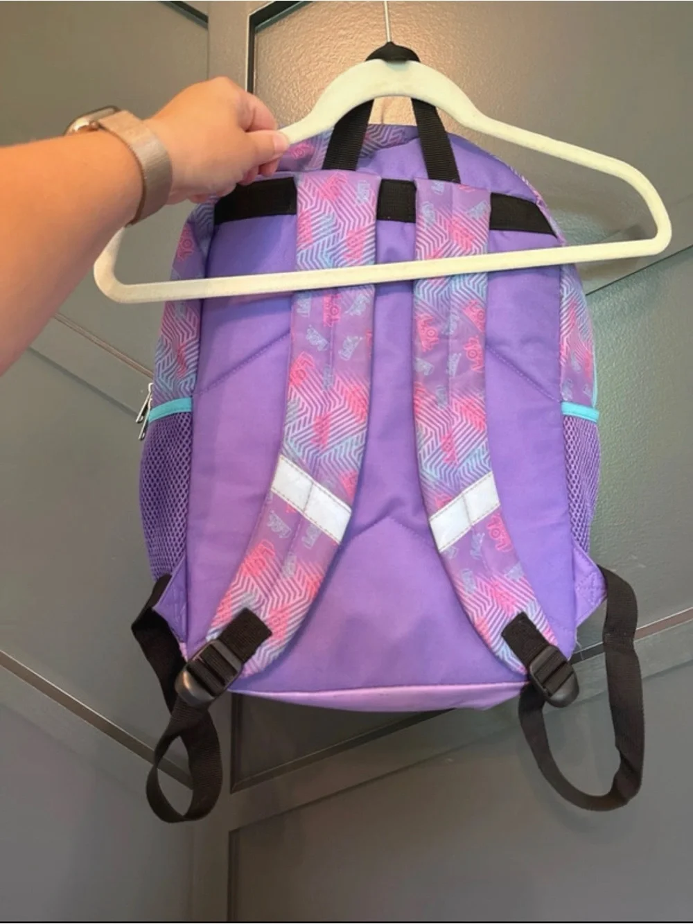 L.O.L. Surprise! White & Purple Kids Backpack with Sequins